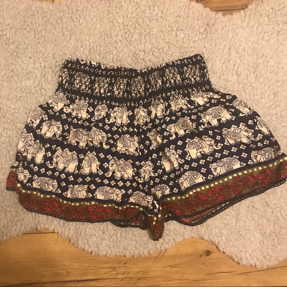 Boho elephant shorts